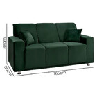 Sofá 3 Lugares Fixo Tokyo Veludo - Star Confort