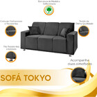 Sofá 3 Lugares Fixo Tokyo Veludo - Star Confort