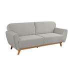 Sofá 3 Lugares Floret Veludo Cinza Claro