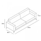 Sofá 3 Lugares Fly  Bege/cinza Claro