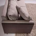 Sofá 3 Lugares Gales Veludo Bege 210 Cm