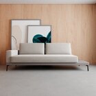 Sofá 3 Lugares Game Linho Bege Living Contemporâneo Neo Mescl