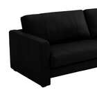 Sofá 3 Lugares Ganges Couro Preto