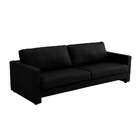 Sofá 3 Lugares Ganges Couro Preto
