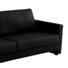 Sofá 3 Lugares Ganges Couro Preto