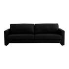 Sofá 3 Lugares Ganges Couro Preto