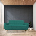 Sofá 3 Lugares Golden Suede Azul Tiffany - D'classe Decor