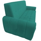 Sofá 3 Lugares Golden Suede Azul Tiffany - D'classe Decor