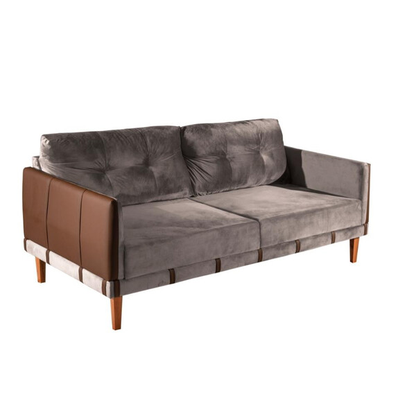 Sofá 3 Lugares Grécia Veludo 190cm Kero Konforto