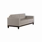 Sofá 3 Lugares Happy Base De Madeira Linho Cotton Cru 210 Cm