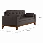 Sofá 3 Lugares Henderson Suede Cinza