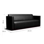 Sofá 3 Lugares Hermes Preto