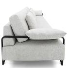 Sofá 3 Lugares Herval Mh-4223 Estofado Off White A Base Metal