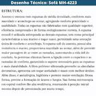 Sofá 3 Lugares Herval Mh-4223 Estofado Off White A Base Metal