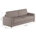 Sofá 3 Lugares Hit Linho Cinza 200 Cm