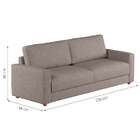 Sofá 3 Lugares Hit Linho Cinza 230 Cm