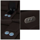 Sofá 3 Lugares Jacarta Reclinável Elétrico 317 Cm Couro Marro