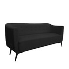 Sofá 3 Lugares Julia Linho Preto A79 Pés Villach Preto D'rossi