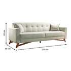 Sofá 3 Lugares Kivik Oslo Algodão Cru