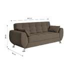 Sofá 3 Lugares Larissa Suede Castanho