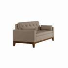 Sofá 3 Lugares Laughlin Suede Bege