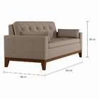 Sofá 3 Lugares Laughlin Suede Bege