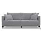 Sofá 3 Lugares Lazio Linho Cinza 200 Cm