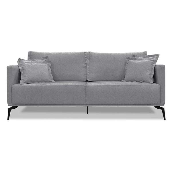 Sofá 3 Lugares Lazio Linho Cinza 200 Cm