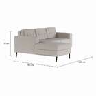 Sofá 3 Lugares Leave Com Chaise Esquerdo Pé Palito Linho Cott