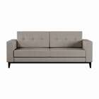 Sofá 3 Lugares Life Pés E Base Em Madeira Linho Cotton Cru 18