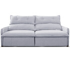 Sofá 3 Lugares Linho 220cm Retrátil Reclinável Moana Gralha A