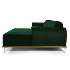 Sofá 3 Lugares Lisboa D07 Com Chaise Direita 230cm Veludo Esm