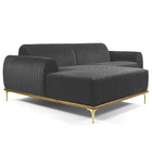 Sofá 3 Lugares Lisboa D07 Com Chaise Esquerda 230cm Suede Cin