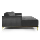 Sofá 3 Lugares Lisboa D07 Com Chaise Esquerda 230cm Suede Cin