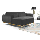 Sofá 3 Lugares Lisboa D07 Com Chaise Esquerda 230cm Suede Cin