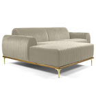 Sofá 3 Lugares Lisboa D07 Com Chaise Esquerda 230cm Suede Cre