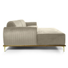 Sofá 3 Lugares Lisboa D07 Com Chaise Esquerda 230cm Veludo Cr