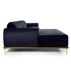 Sofá 3 Lugares Lisboa D07 Com Chaise Esquerda 230cm Veludo Ma