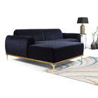 Sofá 3 Lugares Lisboa D07 Com Chaise Esquerda 230cm Veludo Ma