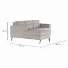 Sofá 3 Lugares Live Com Chaise Esquerdo Pé Palito Linho Cotto