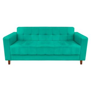 sofa 3 lugares livia suede verde turquesa d rossi