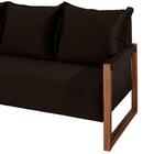 Sofá 3 Lugares Living 1,85m Velvet Marrom Tabaco Romênia Shop