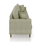 Sofá 3 Lugares Living 196cm Pés Madeira Cléo Bouclê Verde K01