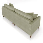 Sofá 3 Lugares Living 196cm Pés Madeira Cléo Bouclê Verde K01