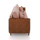 Sofá 3 Lugares Living 212cm Pé Madeira Valença Marrom/veludo