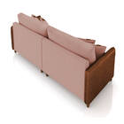 Sofá 3 Lugares Living 212cm Pé Madeira Valença Marrom/veludo