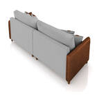 Sofá 3 Lugares Living 212cm Pé Madeira Valença Marrom/veludo