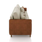 Sofá 3 Lugares Living 212cm Pé Madeira Valença Marrom/veludo