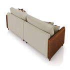 Sofá 3 Lugares Living 212cm Pé Madeira Valença Marrom/veludo