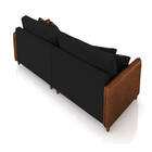 Sofá 3 Lugares Living 212cm Pé Madeira Valença Marrom/veludo